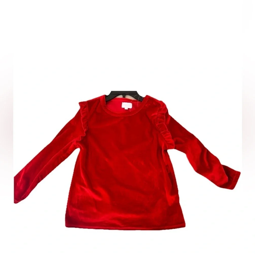 BCBG Girls' Red Velvet 2 Piece outfit Leggings Velvet Set Outfit Pick Size